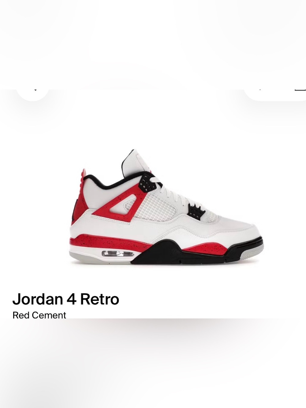 White and Red Retro Basketball Sneaker